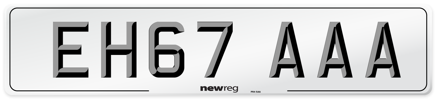 EH67 AAA Number Plate from New Reg